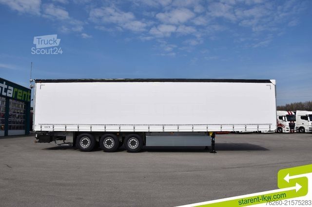 Semi-remorque bâchée SCHMITZ CARGOBULL Hubdach Liftachse Palettenkasten MIETE