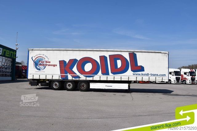 Atvērta puspiekabe ar tentu KRONE Palettenkasten SAF Achsen TÜV 5/26