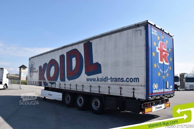 Atvērta puspiekabe ar tentu KRONE Palettenkasten SAF Achsen TÜV 5/26