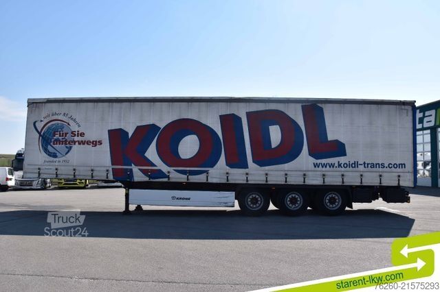 Atvērta puspiekabe ar tentu KRONE Palettenkasten SAF Achsen TÜV 5/26