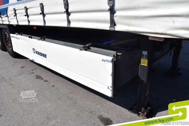 Atvērta puspiekabe ar tentu KRONE Palettenkasten SAF Achsen TÜV 5/26