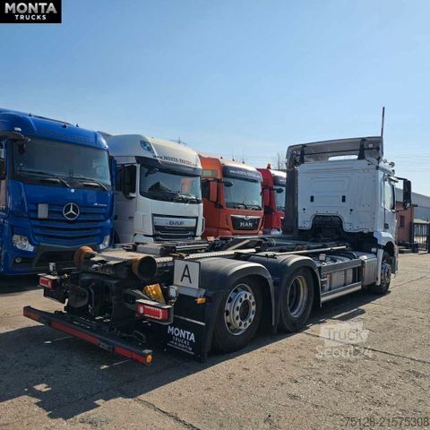 Camión portacontenedores de gancho MERCEDES-BENZ Actros 2546 Abrollkipper, Meiller RS21, Retarder