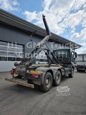 Kanca kasalı yük kamyonu (roll-off) MAN TGS 33.440 / 6X6 Allrad / Meiller / Full Steel