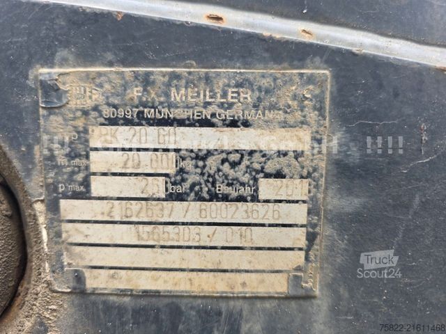 Kanca kasalı yük kamyonu (roll-off) MAN TGS 33.440 / 6X6 Allrad / Meiller / Full Steel