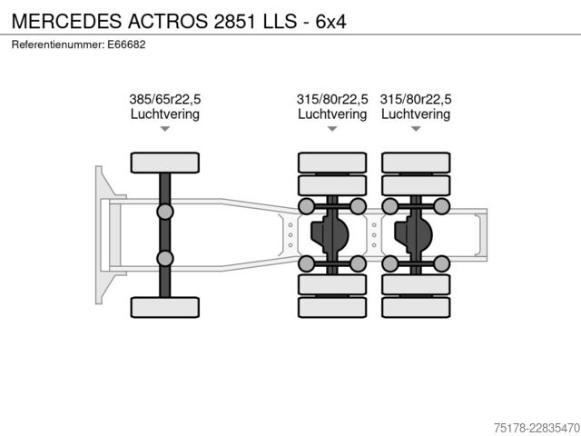Standard-SZM Mercedes-Benz ACTROS 2851 LLS - 6x4