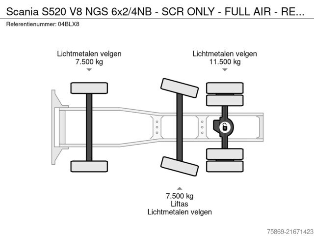 Стандарт-СЗМ Scania S520 V8 NGS 6x2/4NB - SCR ONLY - FULL AIR - RET...
