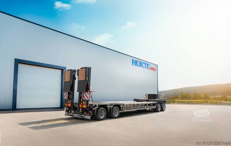 Lavtloader trailer Nükte Trailer 4 Axle Drawbar Trailer - Turntable
