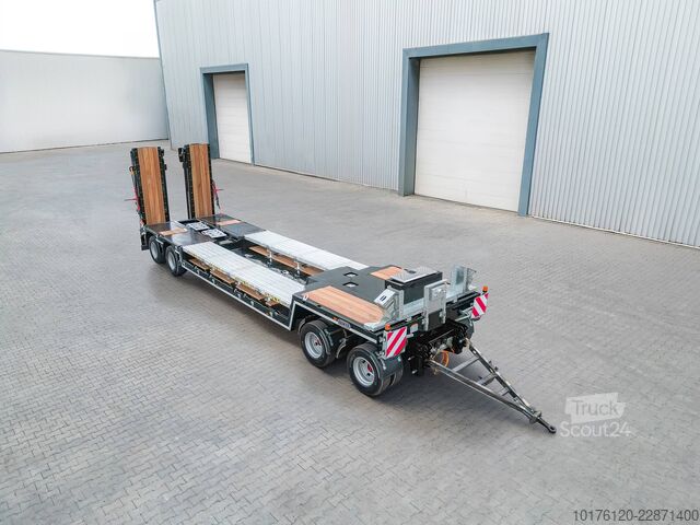 Lavtloader trailer Nükte Trailer 4 Axle Drawbar Trailer - Turntable