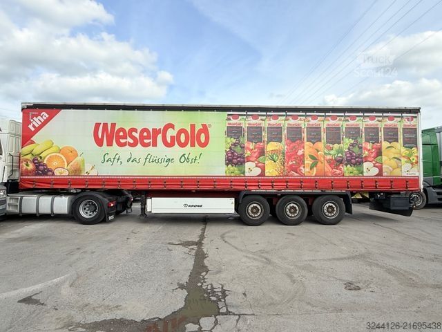 Semi-remorque pour boissons KRONE Getränke/CodeXL/Schiebeplane-Edscha/Liftachse/