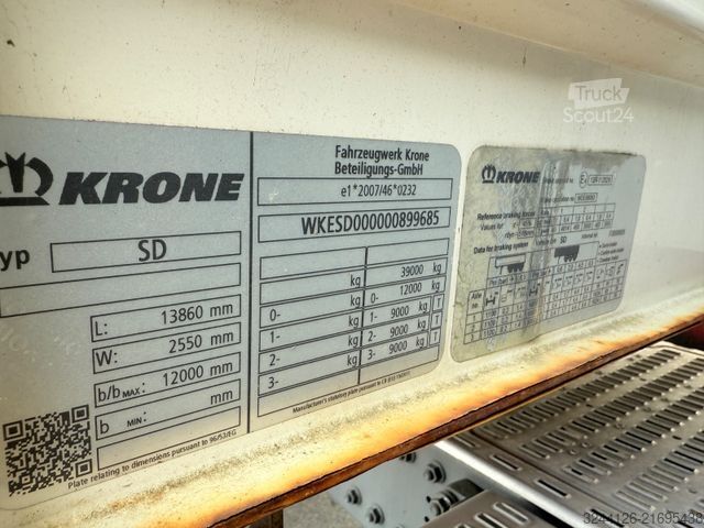 Semi-remorque pour boissons KRONE Getränke/CodeXL/Schiebeplane-Edscha/Liftachse/