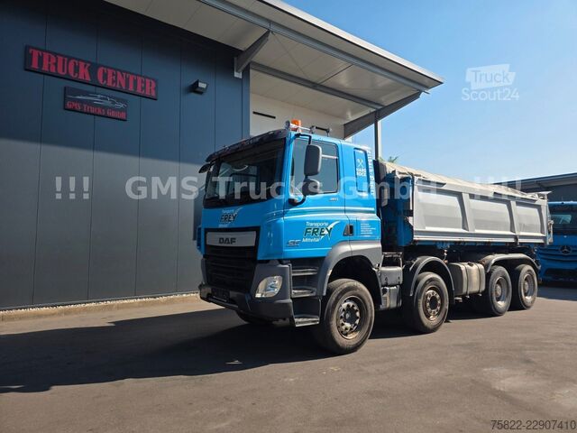 Camion-benne tricar DAF CF 460 / 8X4 / BORDMATIK / Ret / Plane