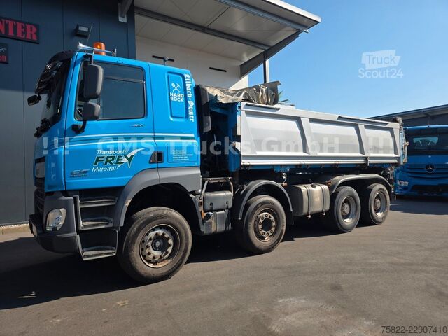 Camion-benne tricar DAF CF 460 / 8X4 / BORDMATIK / Ret / Plane