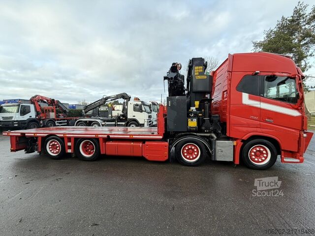 Læsseplatform Volvo FH 750 8x2 + KRAN PALFINGER PK92002 SH E (6x - ...