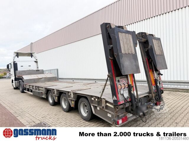 Tieflader-Sattelauflieger  GVN Trailer 329, Liftachse, Verbr. auf 3m, hydr.