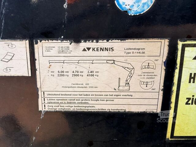 Plateau de chargement Kennis TPD.348.C-B Liftas 2x Stuuras Kennis type R14/6...