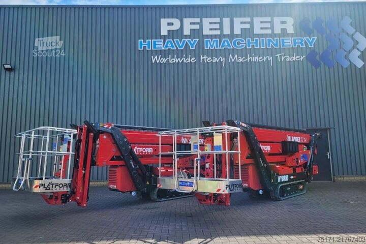 Articulated telescopic work platform Platform Basket Spider 27.14 CE Declaration, Valid inspection, *Gu