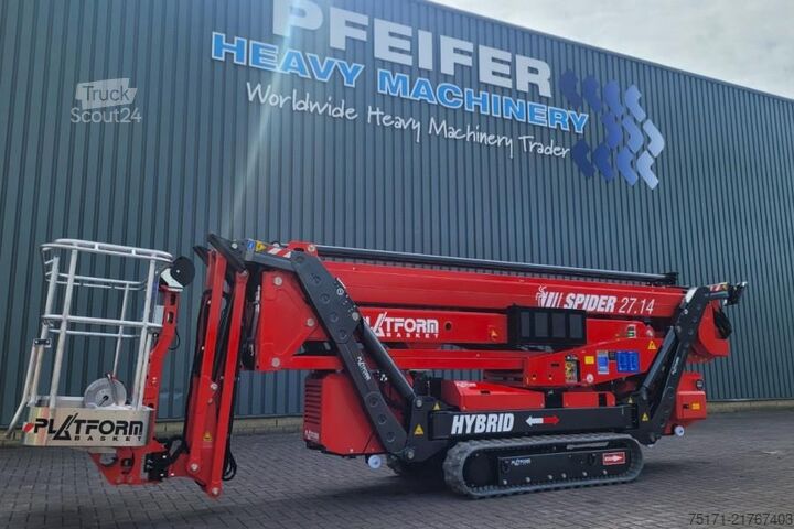 Articulated telescopic work platform Platform Basket Spider 27.14 CE Declaration, Valid inspection, *Gu
