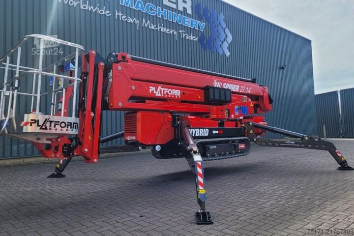 Articulated telescopic work platform Platform Basket Spider 27.14 CE Declaration, Valid inspection, *Gu