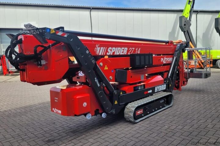 Articulated telescopic work platform Platform Basket Spider 27.14 CE Declaration, Valid inspection, *Gu