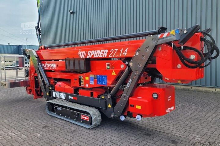 Articulated telescopic work platform Platform Basket Spider 27.14 CE Declaration, Valid inspection, *Gu