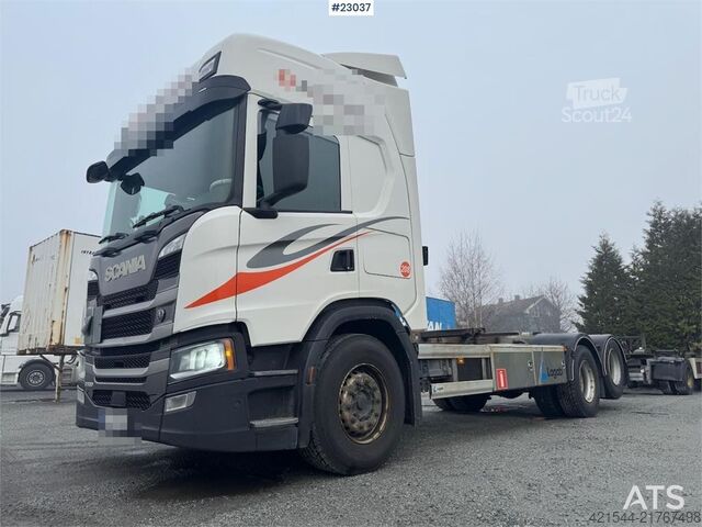 Alusta ja ohjaamo Scania G500 6x2 container chassis truck