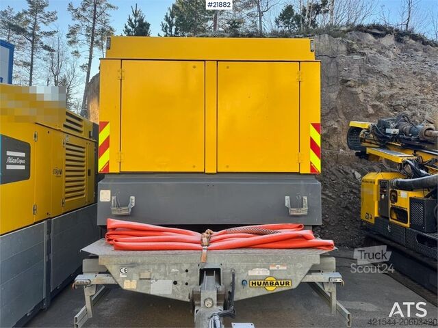 Kompresor Atlas Copco Y35 Air Compressor on Humbaur chassis.