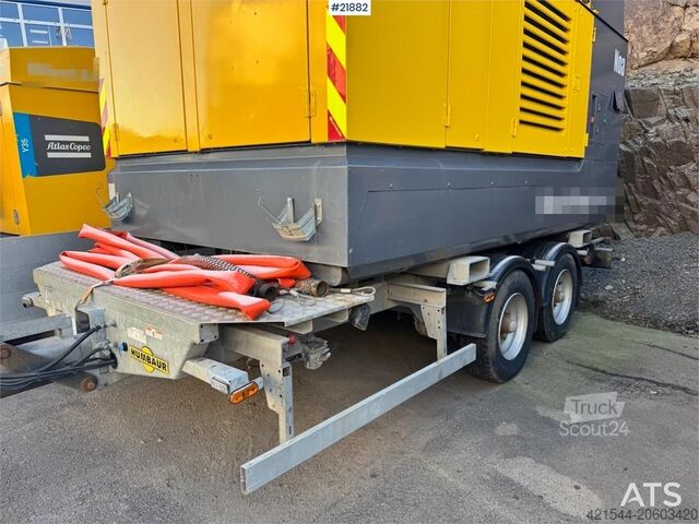 Kompresor Atlas Copco Y35 Air Compressor on Humbaur chassis.