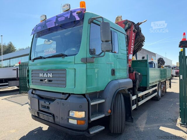Plataforma de carga MAN TGA 26.480 6x2 PRITSCHE + 52Tm KRAN HMF ODIN K4...