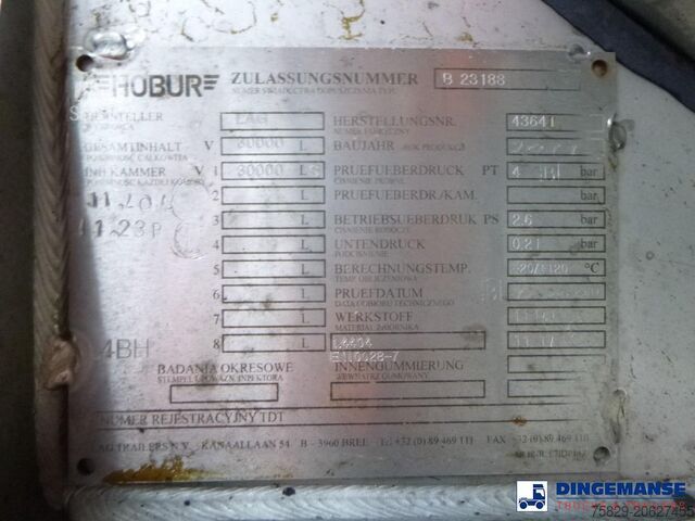 Tanque Burg Chemical tank inox L4BH 30 m3 / 1 comp