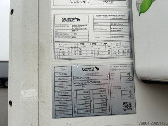 Nízkoložný návěs SCHMITZ SCB S3B KüHLAUFLIEGER, TK SLXI 300,  DOPPELSTOCK, BLUMENBREITE