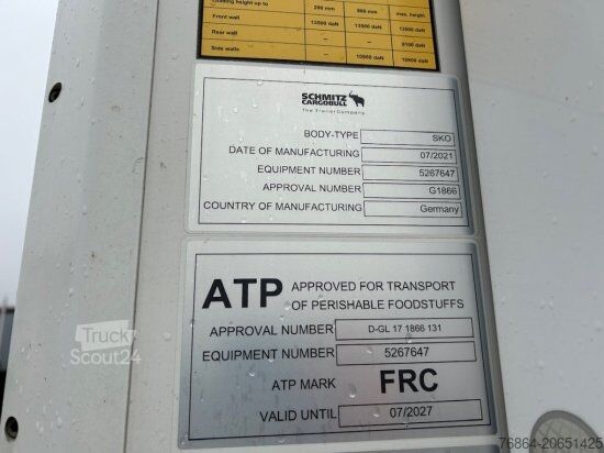 Nízkoložný návěs SCHMITZ SCB S3B KüHLAUFLIEGER, TK SLXI 300, DOPPELSTOCK, BLUMENBREITE