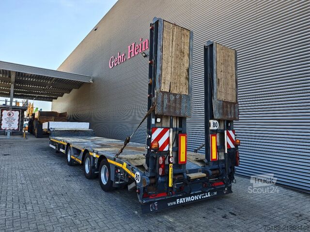 Semi low-loader Faymonville F-S43-1ABA 4 Meter Extand. Radmulden Ramps!