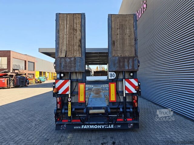 Semi low-loader Faymonville F-S43-1ABA 4 Meter Extand. Radmulden Ramps!