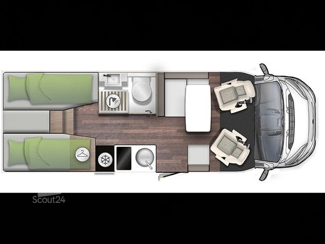 Half-integraal camper FORSTER T 699 EB Dachklima, Fahrradträger, Hubbett