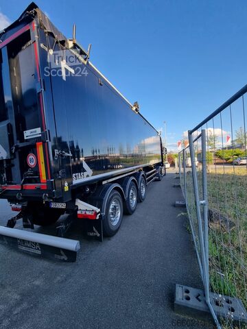 Kipper oplegger Stas AGROSTAR 55,6m³ Top-Zustand Auto-Verdeck