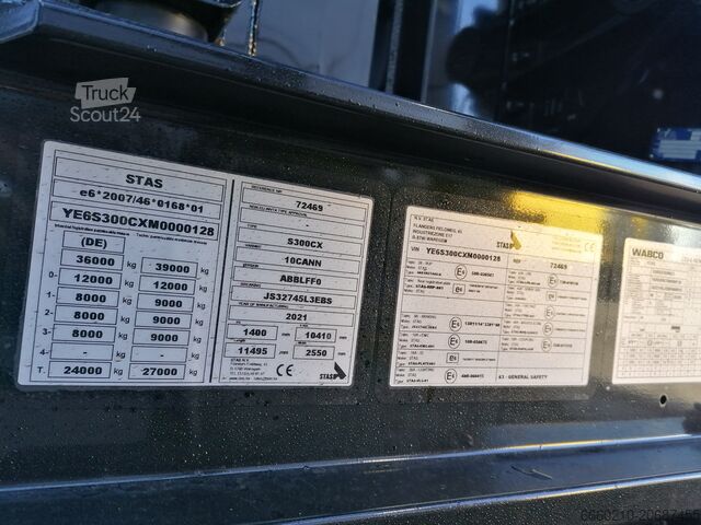 Kipper oplegger Stas AGROSTAR 55,6m³ Top-Zustand Auto-Verdeck