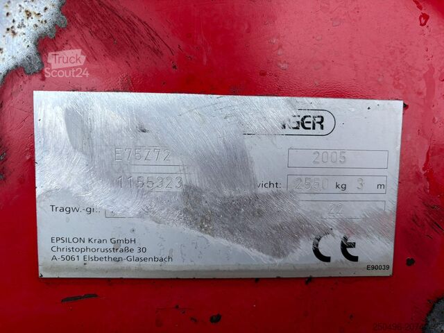 Krogarm-system Volvo FM 9 340 6x2 EPSILON E75Z72 / PALIFT T20 ton / ...