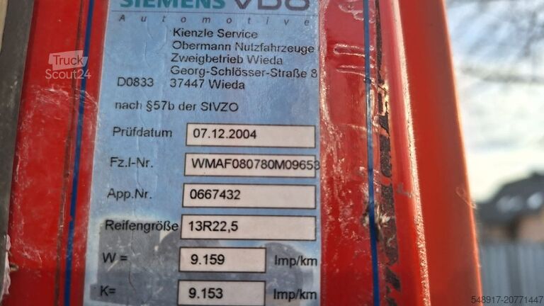 Hook arm system MAN 26.272 K Abroller Blatt/Blatt 6x4