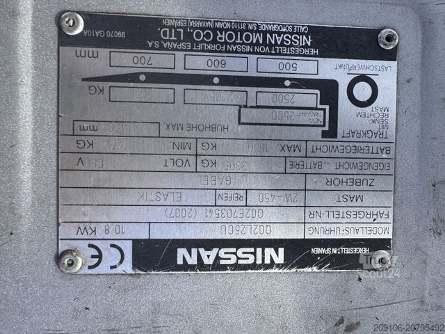 Priekinis krautuvas NISSAN Q02L25CU Zinken Seitenschieber