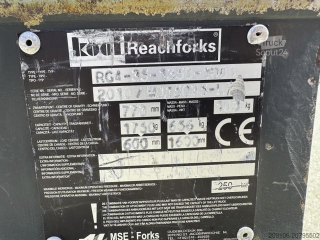 Priekinis krautuvas NISSAN 1Q2L25Q *Triplex+Kool Reachforcks*2960 h Top