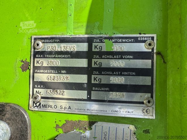 Τηλεσκοπικός φορτοεκφορτωτής MERLO P30.13EVS Palettengabel+Schaufel