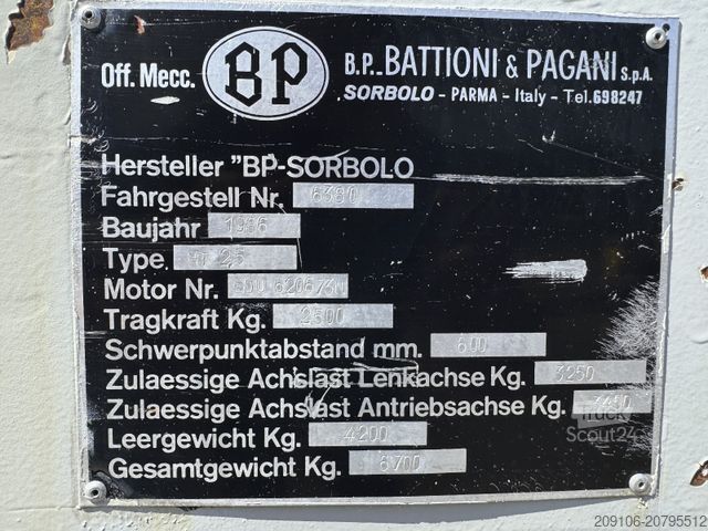 Šoninis krautuvas  BP Battioni&Pagani Seitenstapler 2,5 Tragkraft