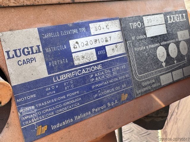 Priekinis krautuvas Lugli LUGLI CARPI 30-C ITALY