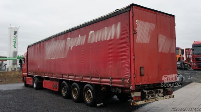 Semiremorcă deschisă cu prelată SCHMITZ CARGOBULL S01 Pritsche + Plane SAF-Achsen