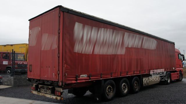 Semiremorcă deschisă cu prelată SCHMITZ CARGOBULL S01 Pritsche + Plane SAF-Achsen