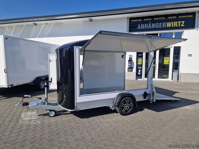 Gesloten opbouw Cheval Liberté Roadster 300 mit Seitentür Seitenklappe Alufelgen Multi Koffer Sport Freizeit Event Werkstatt