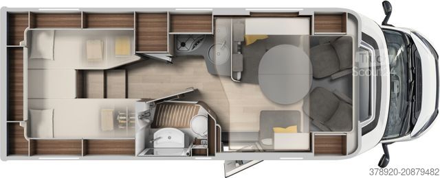 Półzintegrowany kamper LAIKA Ecovip Titanio L 3019