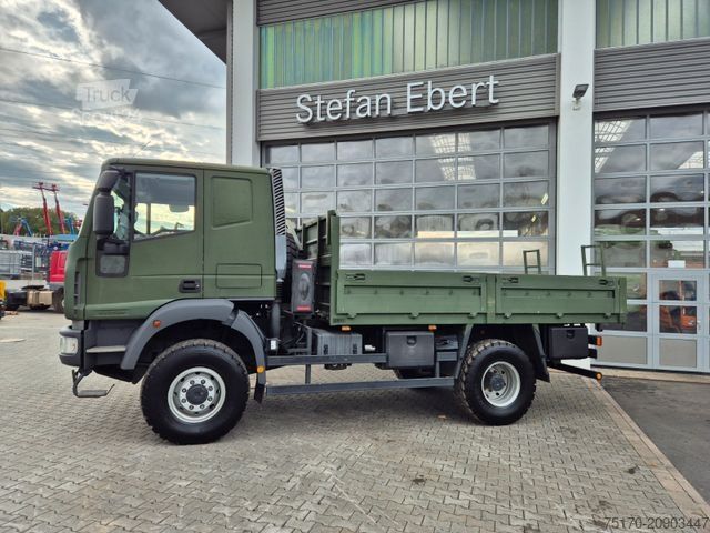 Ciężarówka z płaską platformą IVECO Eurocargo ML100E22WM-BW 4x4 Pritsche L-Haus Bett