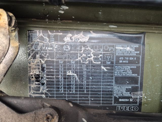 Ciężarówka z płaską platformą IVECO Eurocargo ML100E22WM-BW 4x4 Pritsche L-Haus Bett