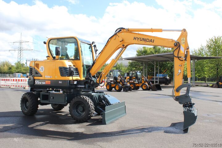 Mobilbagger Hyundai R 55W-9A - Stage V, Schnellwechsler